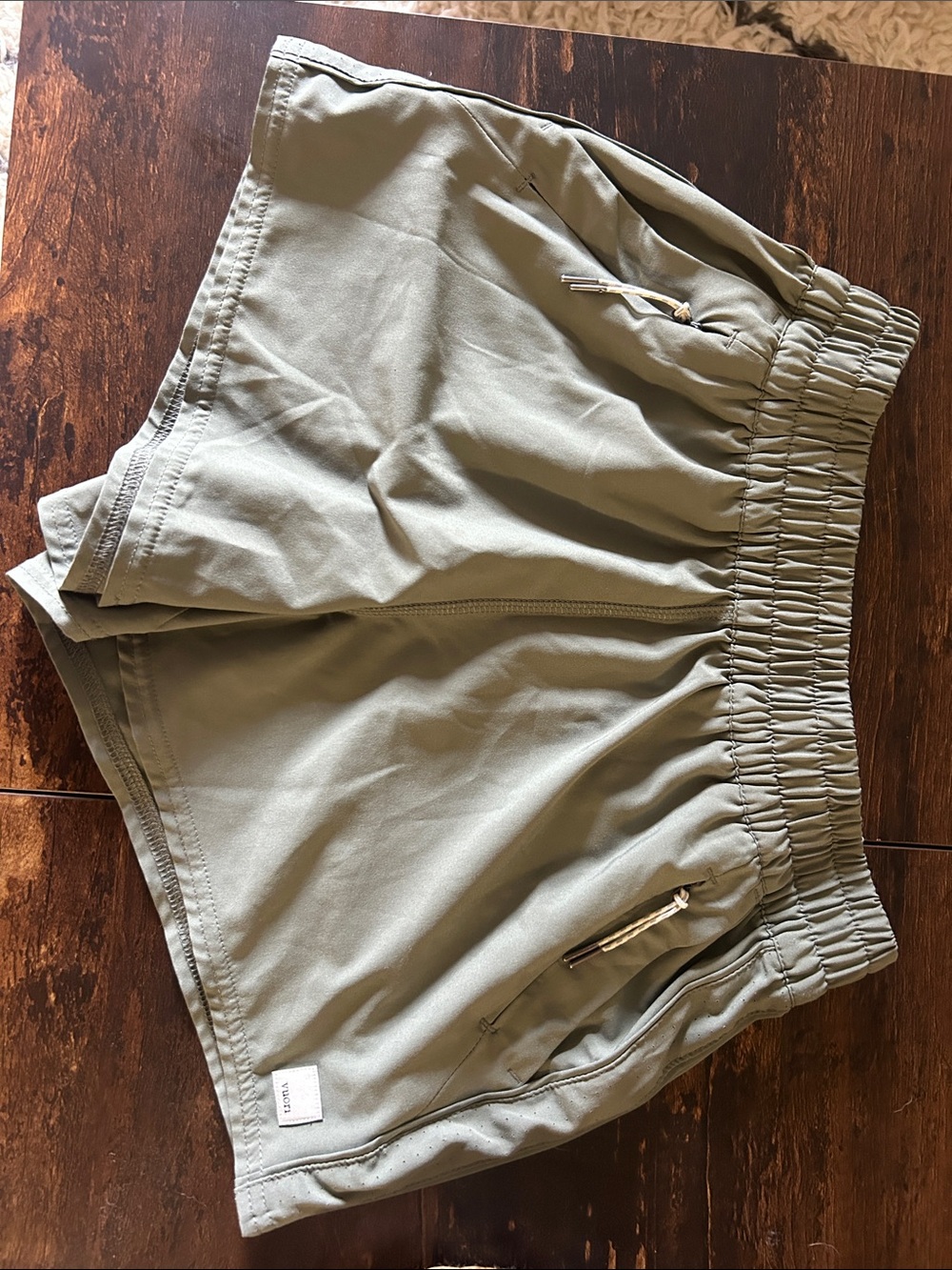 Vuori Olive Green Athletic Shorts